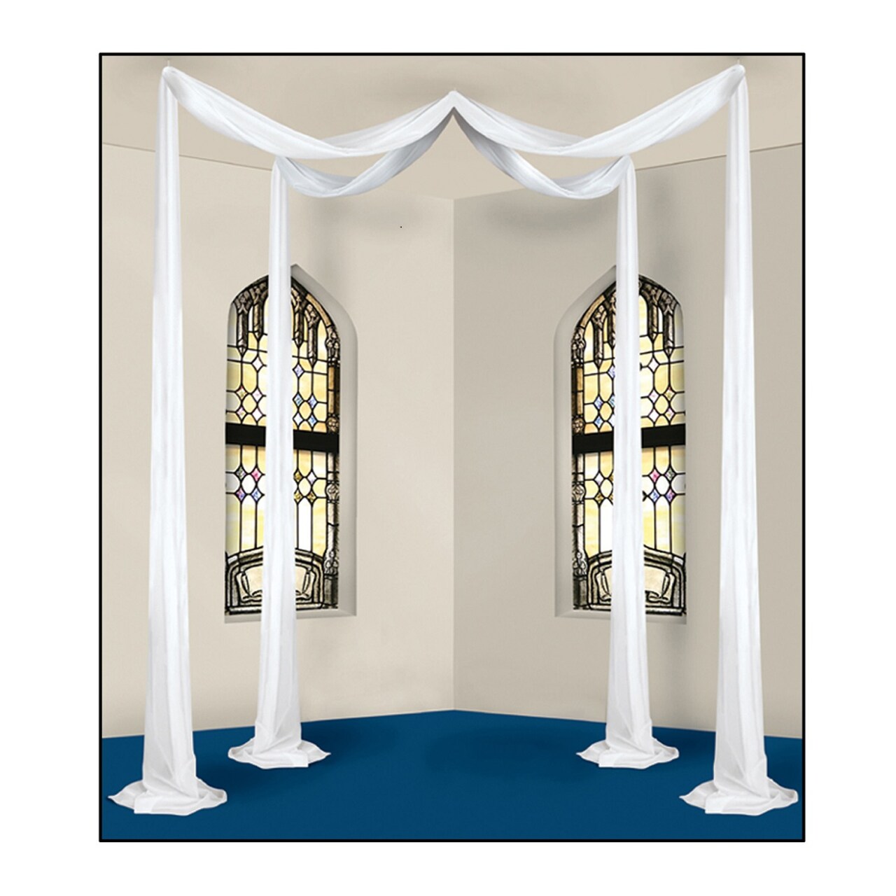 Beistle 72' White Elite Collection Wedding Celebration Canopy Hanging Decoration